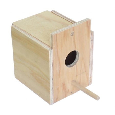 Yml YML WNB4 Wooden Nest Box For Outside Mount With Dowel; Small WNB4
